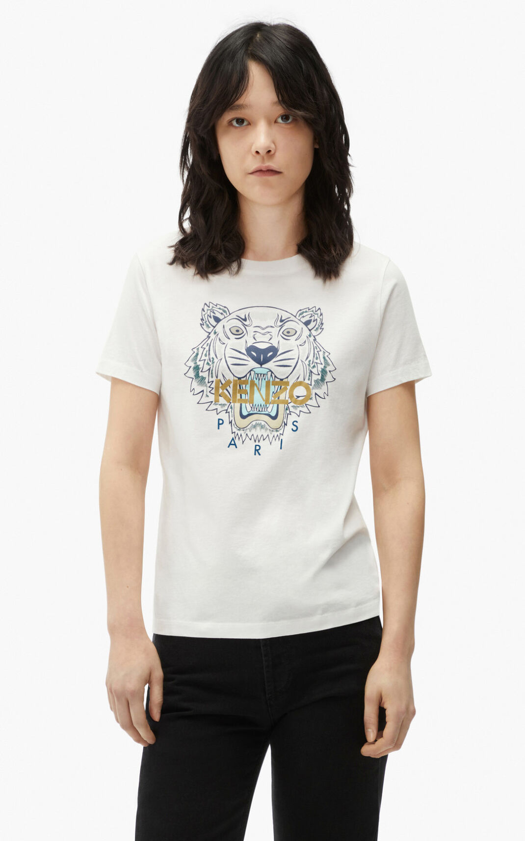 Camiseta Kenzo Tiger Feminino - Branco | 392UVYBLD